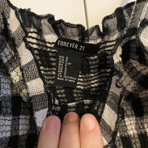 3/$30 ✨ FOREVER 21 | Checkered Babydoll Tank - Picture 3 of 3
